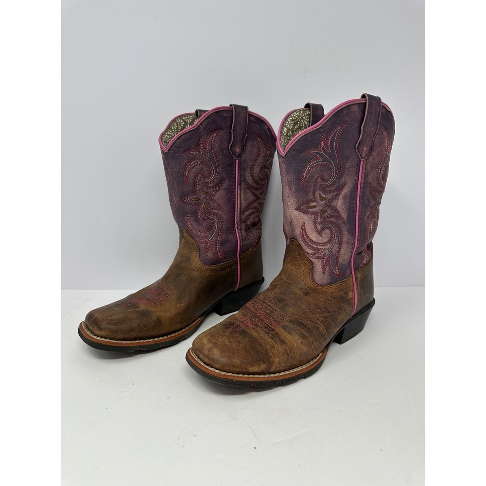 Dan Post Girls Cowgirl Majesty Western Boots Square Toe Youth 4 D Girls V6